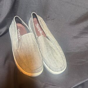 Simple Charcoal Slip-On Men's Loafers